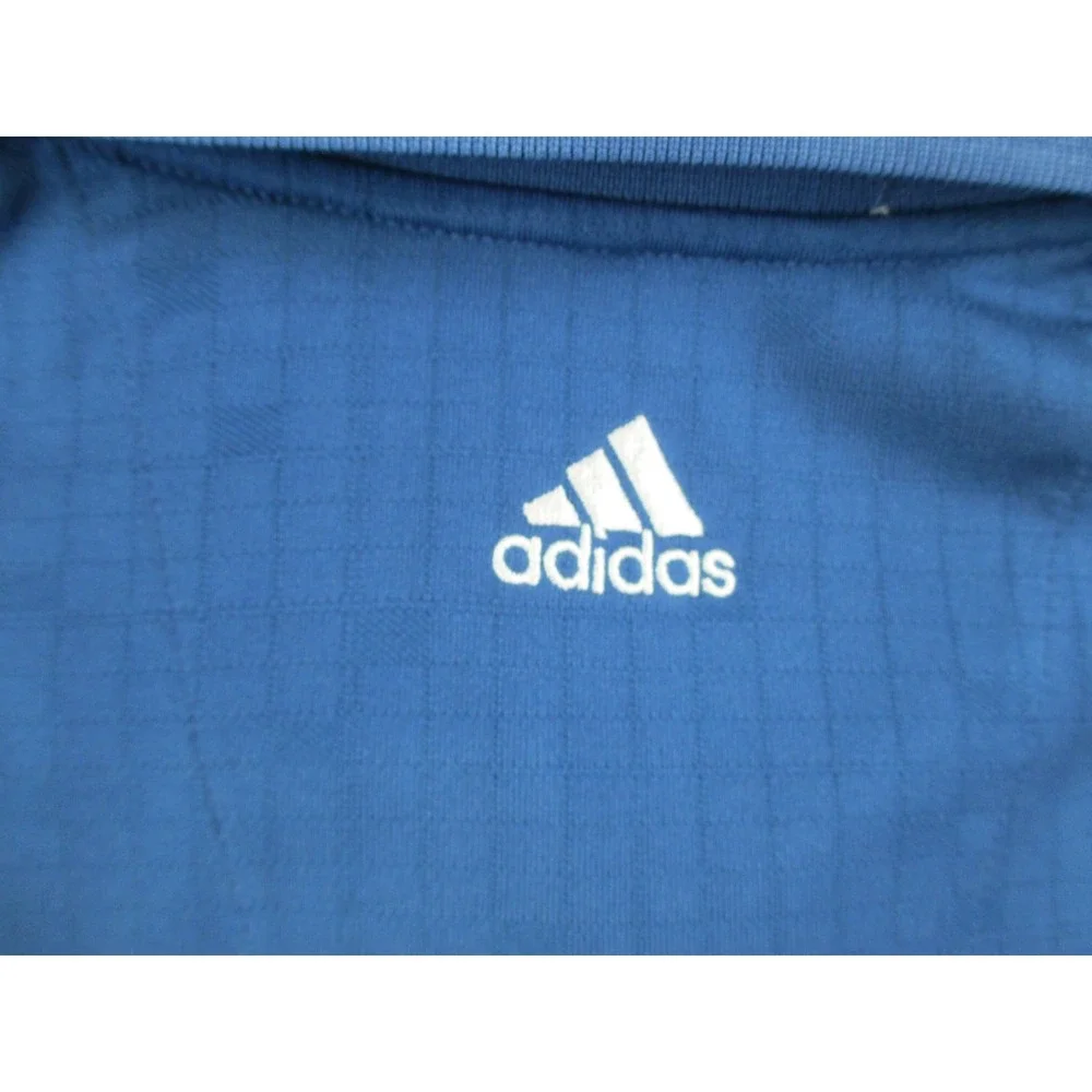 Adidas Polo Shirt Mens‎ Large Blue Climacool Geometric Lightweight Golf Golfer